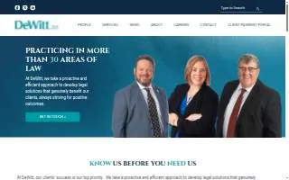 DeWitt Law Firm, P.A. of Pine Hills website