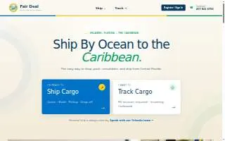 Fair Deal Shipping & Trading Inc. website