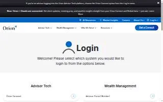 Orion Real Estate and Property Management website