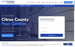 Turbo Pest Solutions website