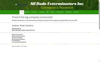 All Dade Exterminators Inc website
