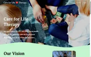 Care for Life Therapy website