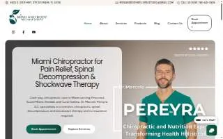 Mind and Body Wellness Studio website