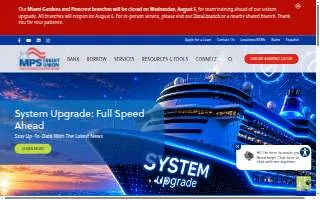 MPS Credit Union of Pinecrest website
