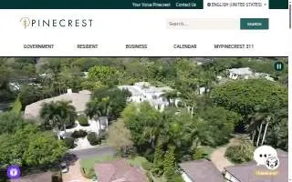 Pinecrest Public Works Department website