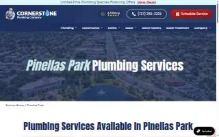 Cornerstone Plumbing Company website