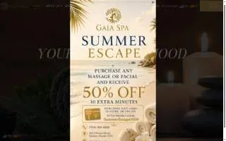 Gaia Spa of Pinewood website