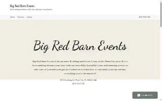 Big Red Barn Events website