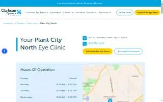 Clarkson Eyecare of Plant City website