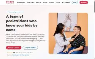 Dr. Bou Pediatrics of Plant City website