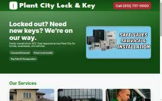 Plant City Lock & Key website