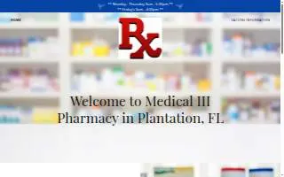 Medical III Pharmacy website