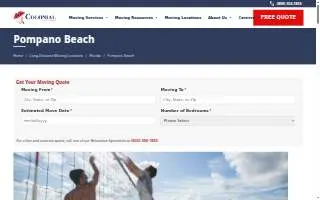 Colonial Van Lines of Pompano Beach website