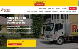 Petri Pest Control Services website