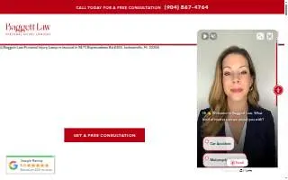 Baggett Law Personal Injury Lawyers of Ponte Vedra website