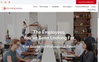 ECA Staffing Solutions website