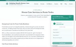 Helping Hands Home Care of Ponte Vedra website