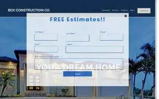 BCK Construction Company Inc. website