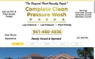 Complete Clean Pressure Wash website