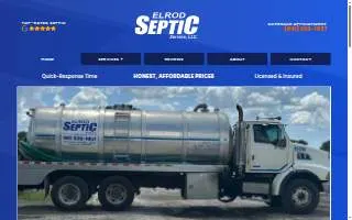 Elrod Septic Service website