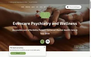Evencare Psychiatry & Wellness of Port Orange website