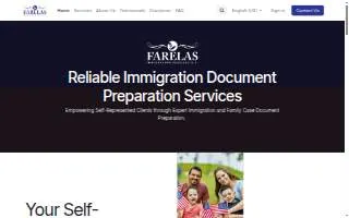 Farelas Immigration Services U.S,LLC of Port St. Lucie website