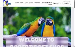 Robert's Pet Shop of Princeton website