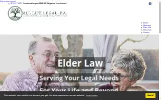 All Life Legal, P.A. website