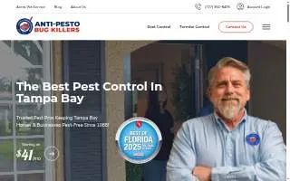 Anti-Pesto Bug Killers Inc of Palm River-Clair Mel website