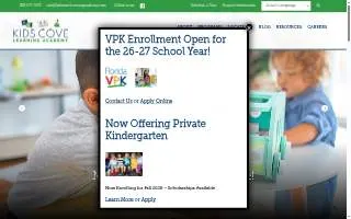 Kids Cove Learning Academy website