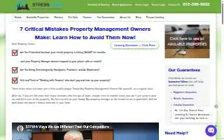 Stress Free Property Management website