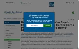 Health Care District of Palm Beach County Skilled Nursing Center website