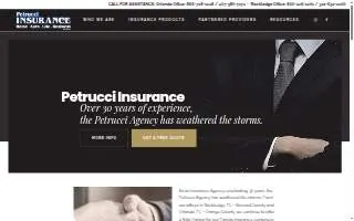 Petrucci Insurance Agency website