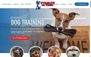 Dynamite Dog Training of Royal Palm Beach website