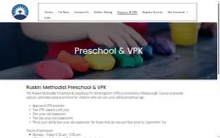 Ruskin Methodist Church Day Care website