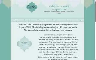 Calm Community Acupuncture website