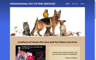 Comforts of Home Pet Care website