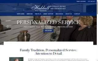 Hubbell Funeral Home & Crematory website