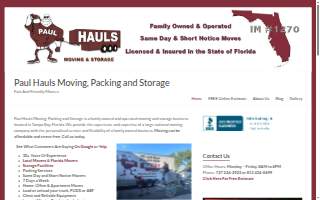 Paul Hauls Moving & Storage of Safety Harbor