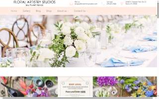 Floral Artistry Studios website