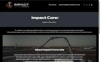 Impact Concrete website