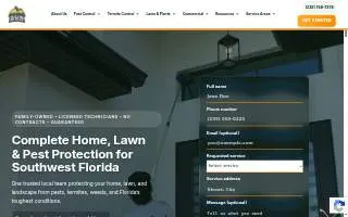 Sun Pest Control website