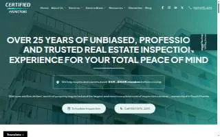 Certified Inspectors, LLC website