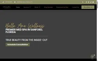 Belle Ame Wellness website