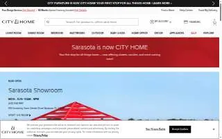 CITY Furniture of Sarasota website
