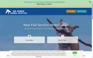 Dr. Nina's Animal Hospital Sarasota website