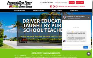 Florida West Coast Driving School website
