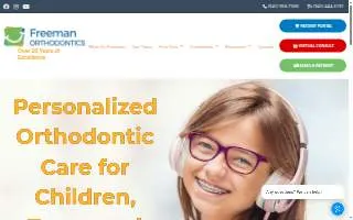 Freeman Orthodontics of Sarasota website
