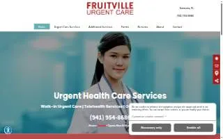 Fruitville Walk-In Urgent Care website