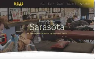 Hello tattoo parlor website